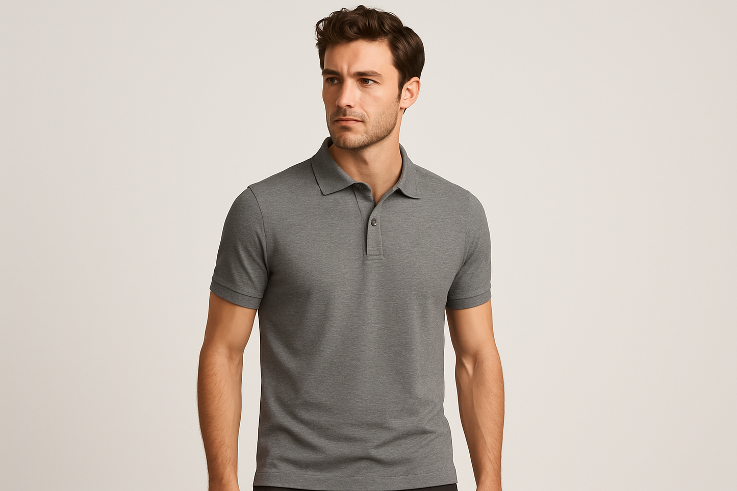 Men's Classic Gray Polo Shirt