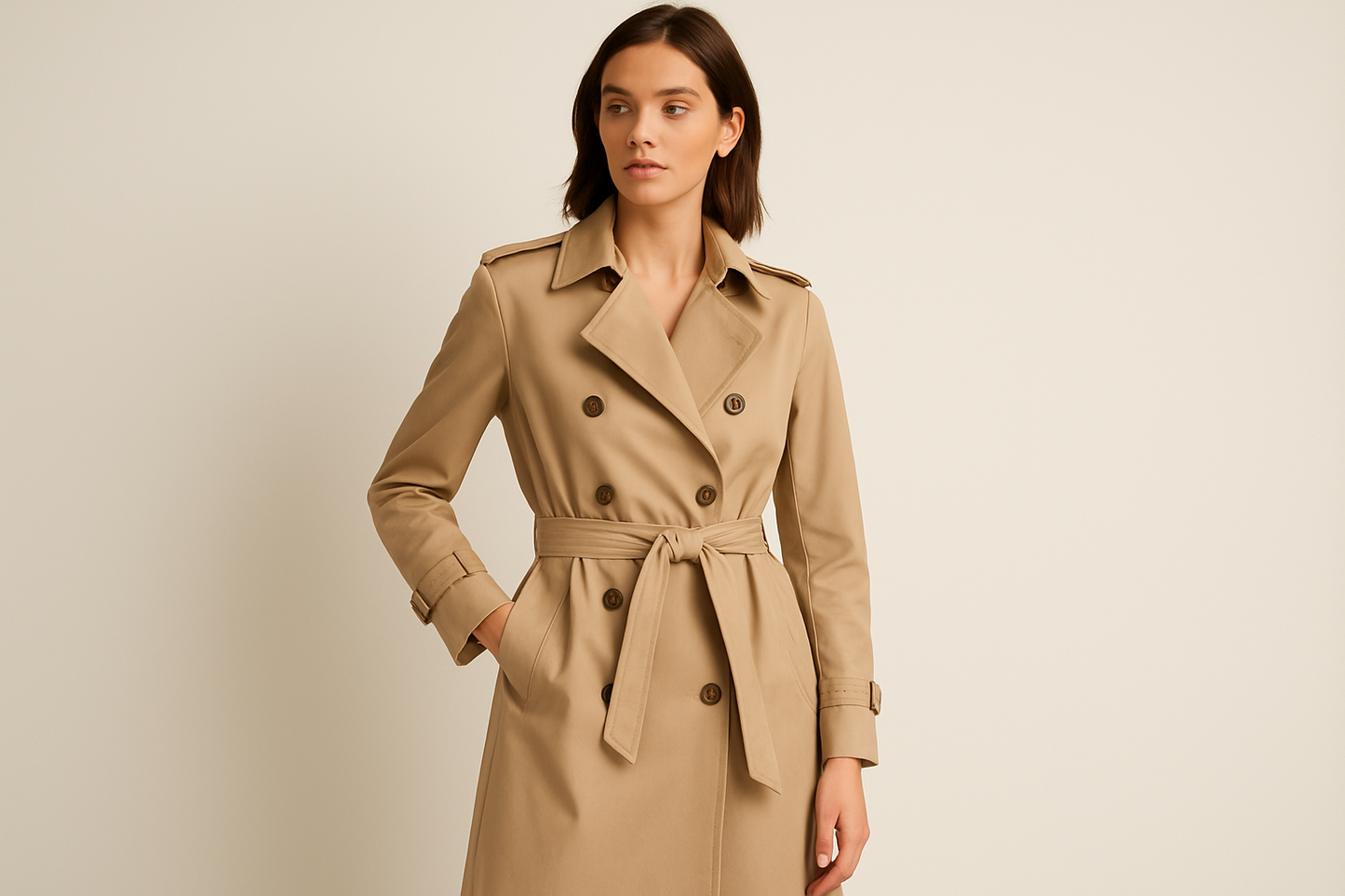 Women's Classic Beige Trench Coat