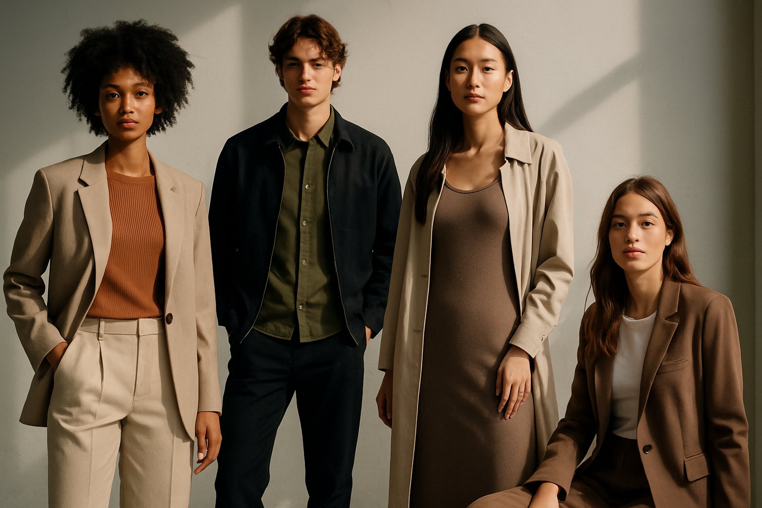 Hero section background with fashion models