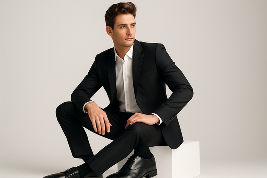 Men's Classic Black Dress Shoes