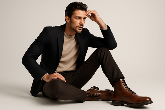 Men's Premium Brown Leather Boots