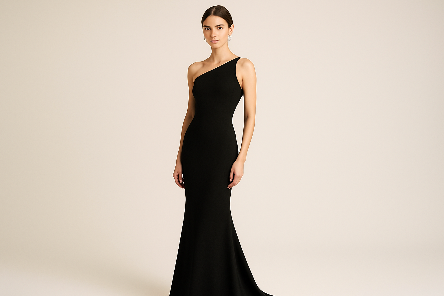 Women's Elegant Black Evening Dress
