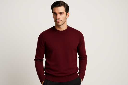 Men's Classic Burgundy Sweater