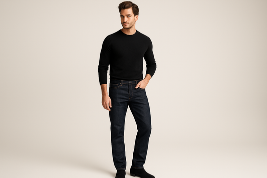 Men's Dark Wash Straight Jeans