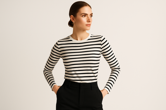 Women's Classic Striped Long-Sleeve Shirt